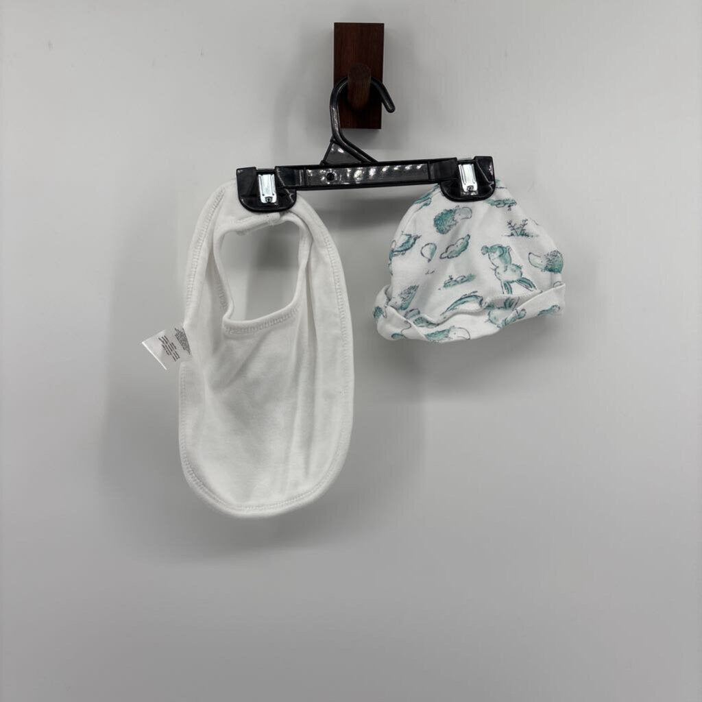 BUNNIES/BALLOONS SLEEPER, HAT,BIB& ONESIE
