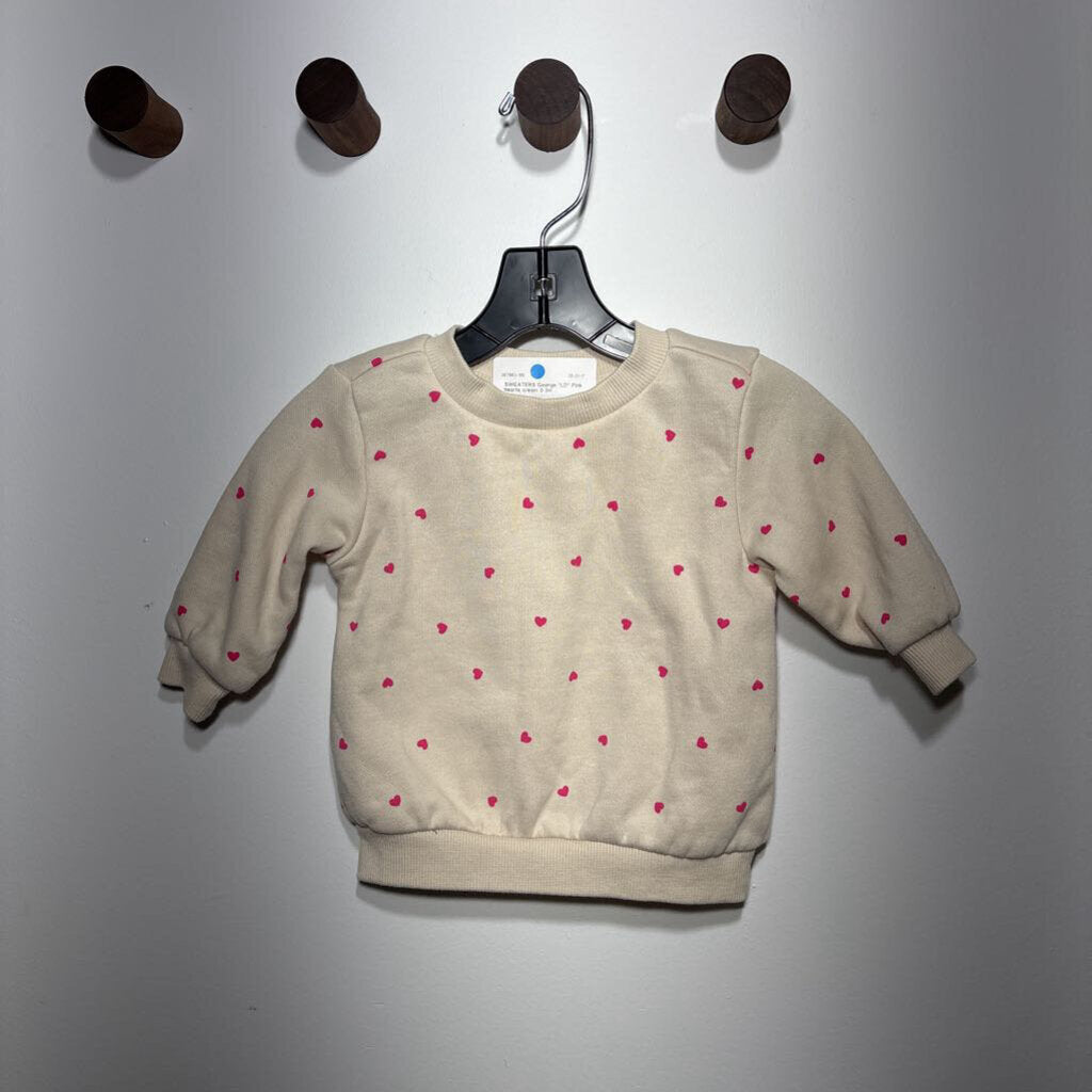 Pink hearts sweatshirt
