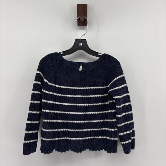 White Stripes, Knit, Scalloped Bottom