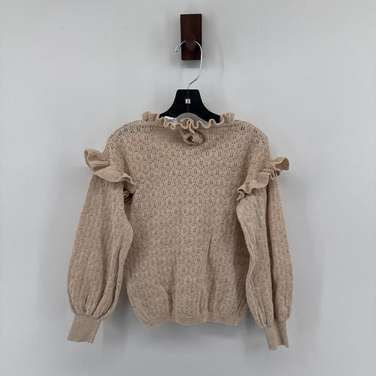 Sweatshirt, ruffle shoulders and neck