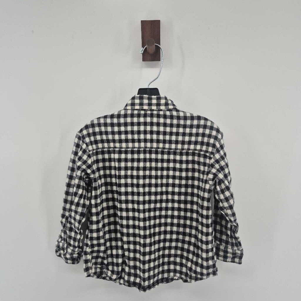 plaid button down