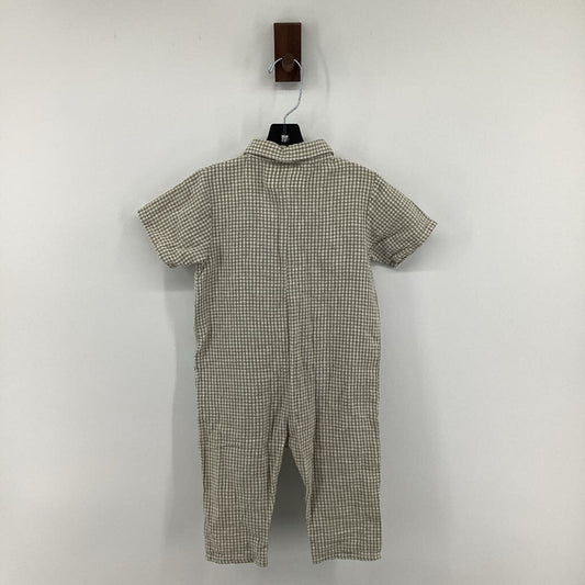 Linen blend romper