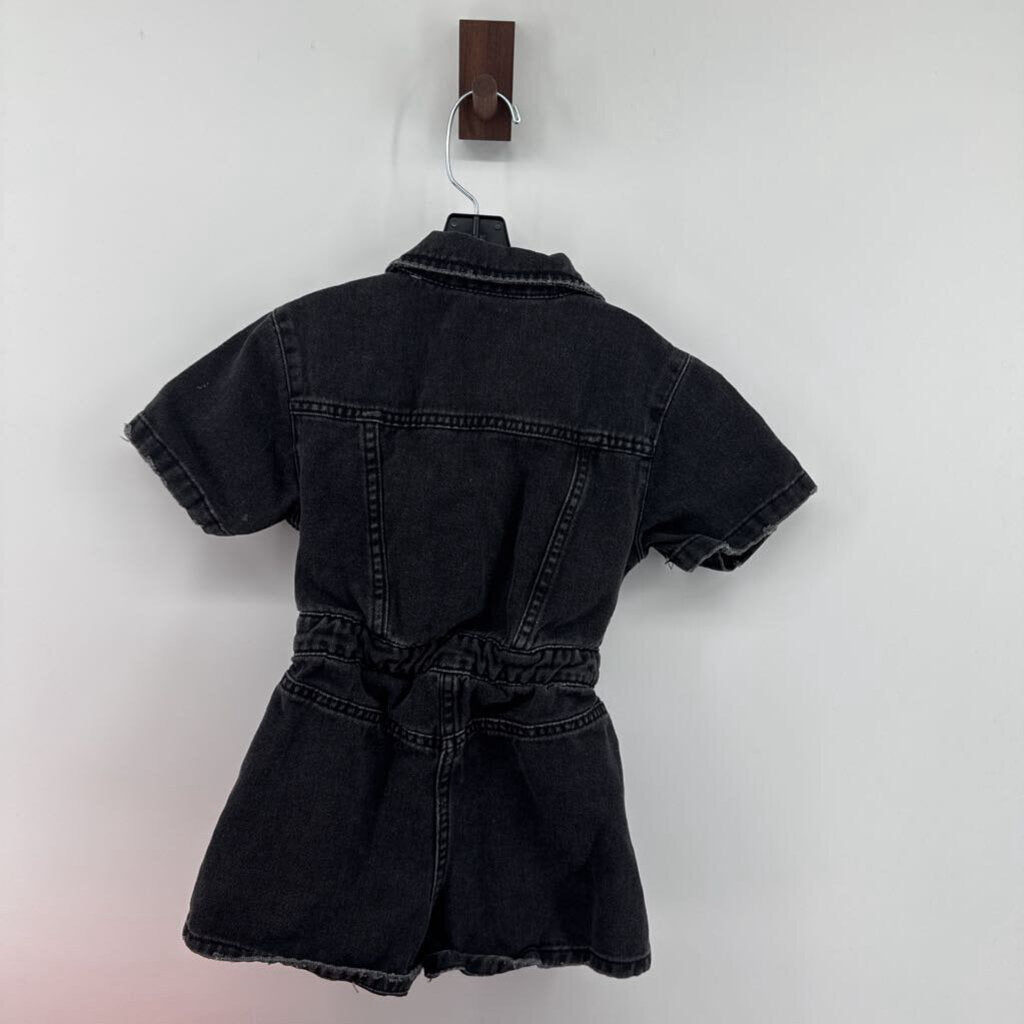 Denim short romper