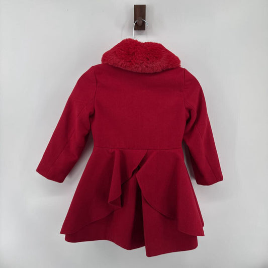 Fur neck formal coat