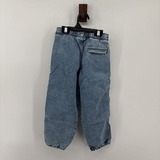 Tags on, denim