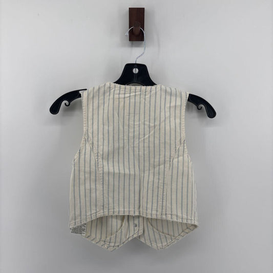 *Tags On* Blue Striped Denim Vest