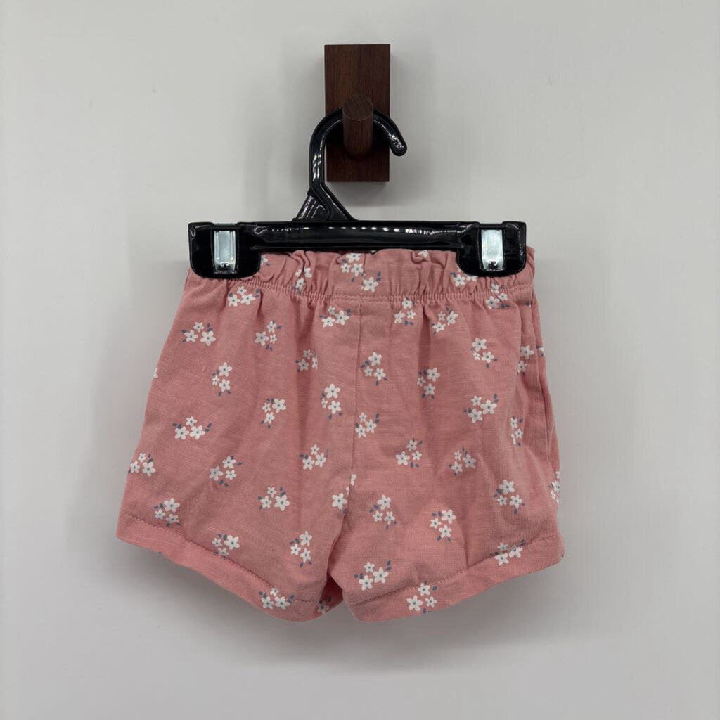 Shorts and Shirt.White Flowers