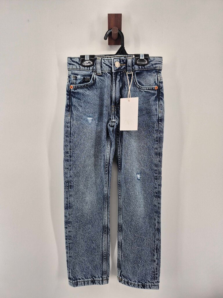 Tags on, denim