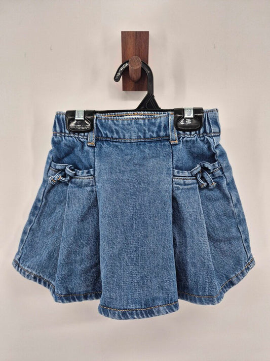 Pocket denim skirt