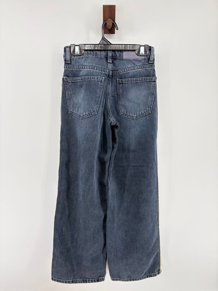 Denim, silver tassels