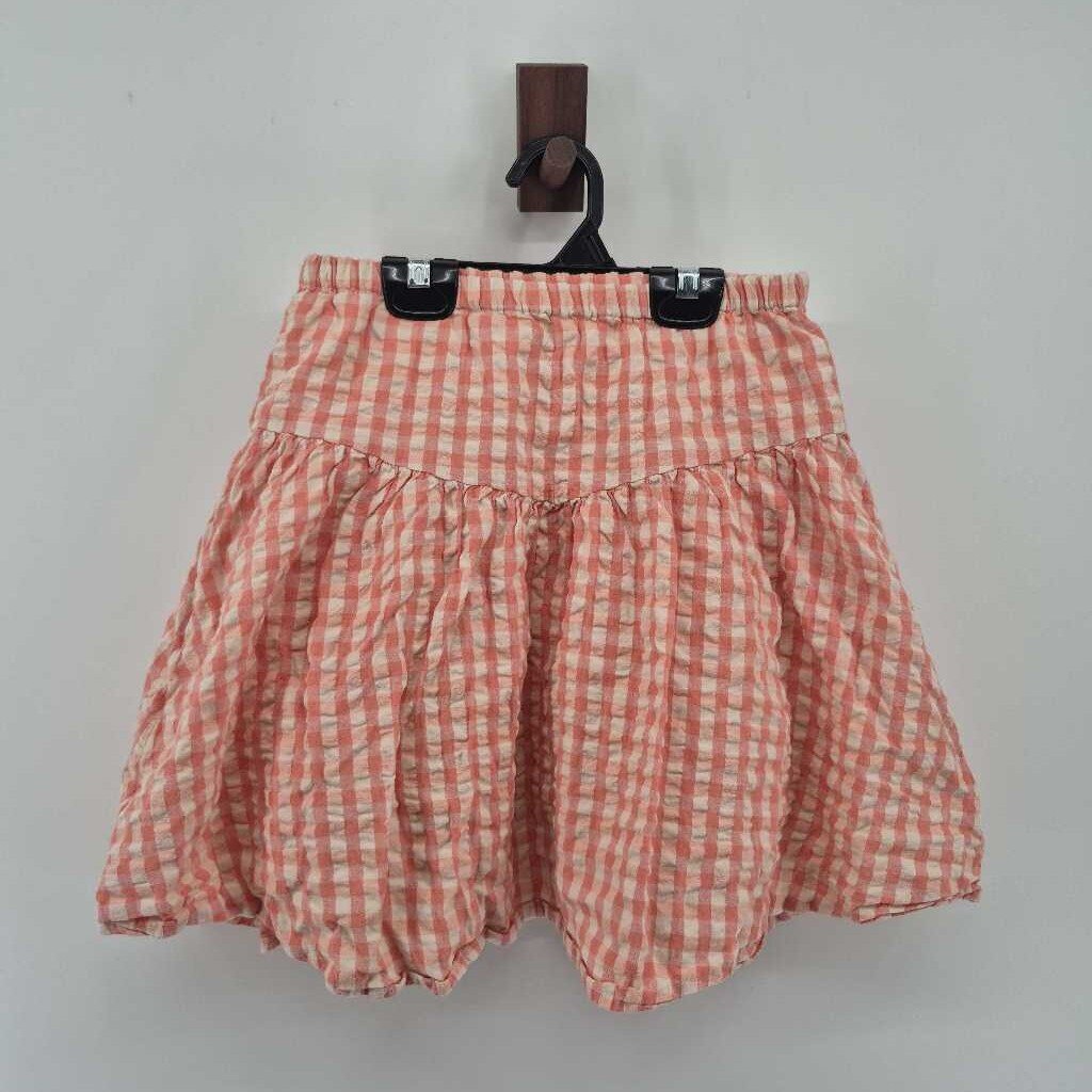 Tags on, gingham, off shoulder blouse and skirt