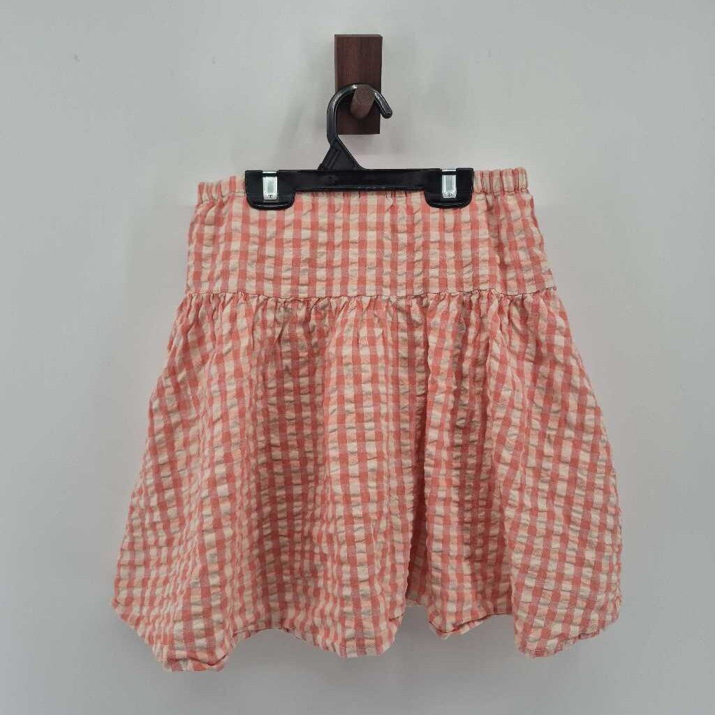 Tags on, gingham, off shoulder blouse and skirt
