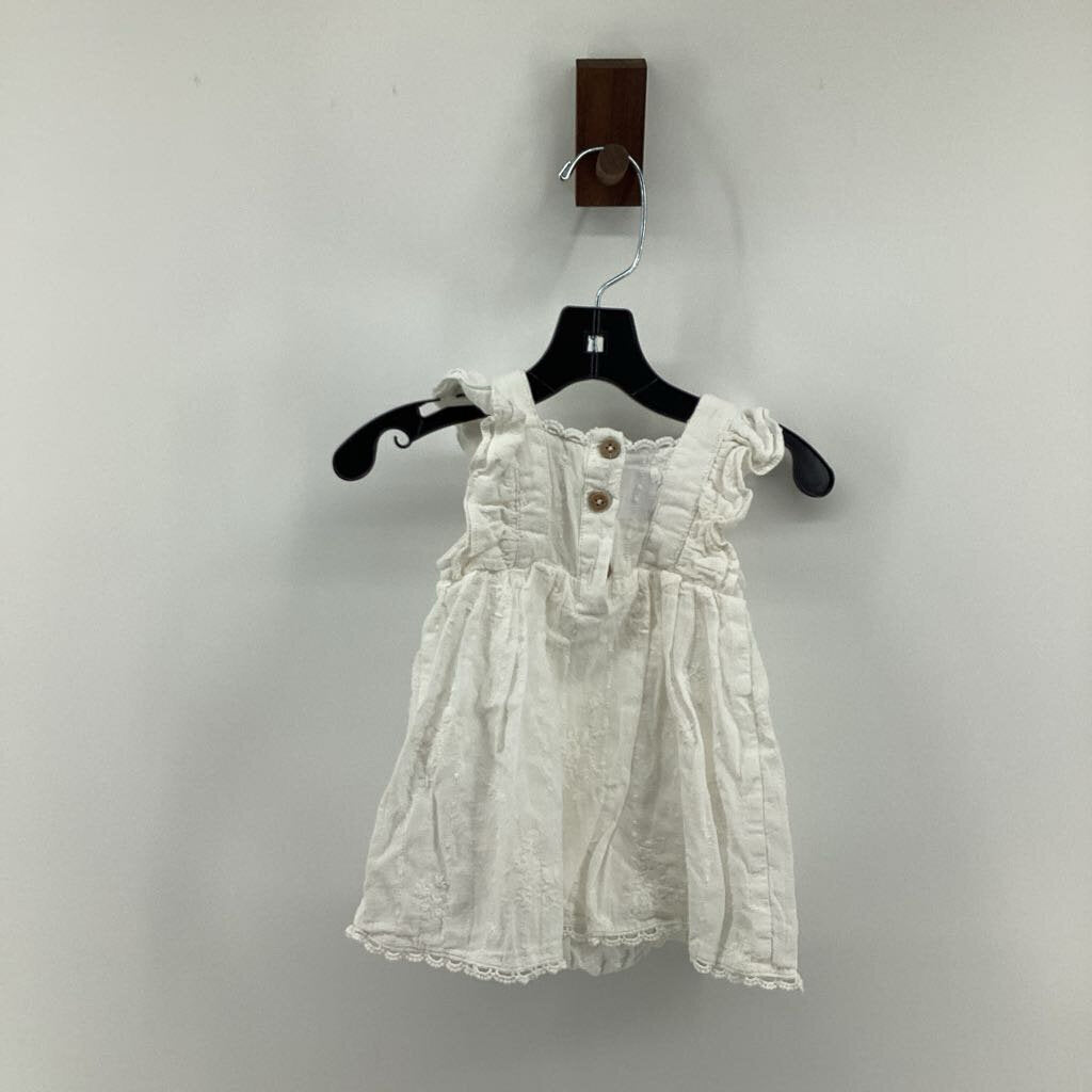 Embroidered babydoll dress with built in bodysuit