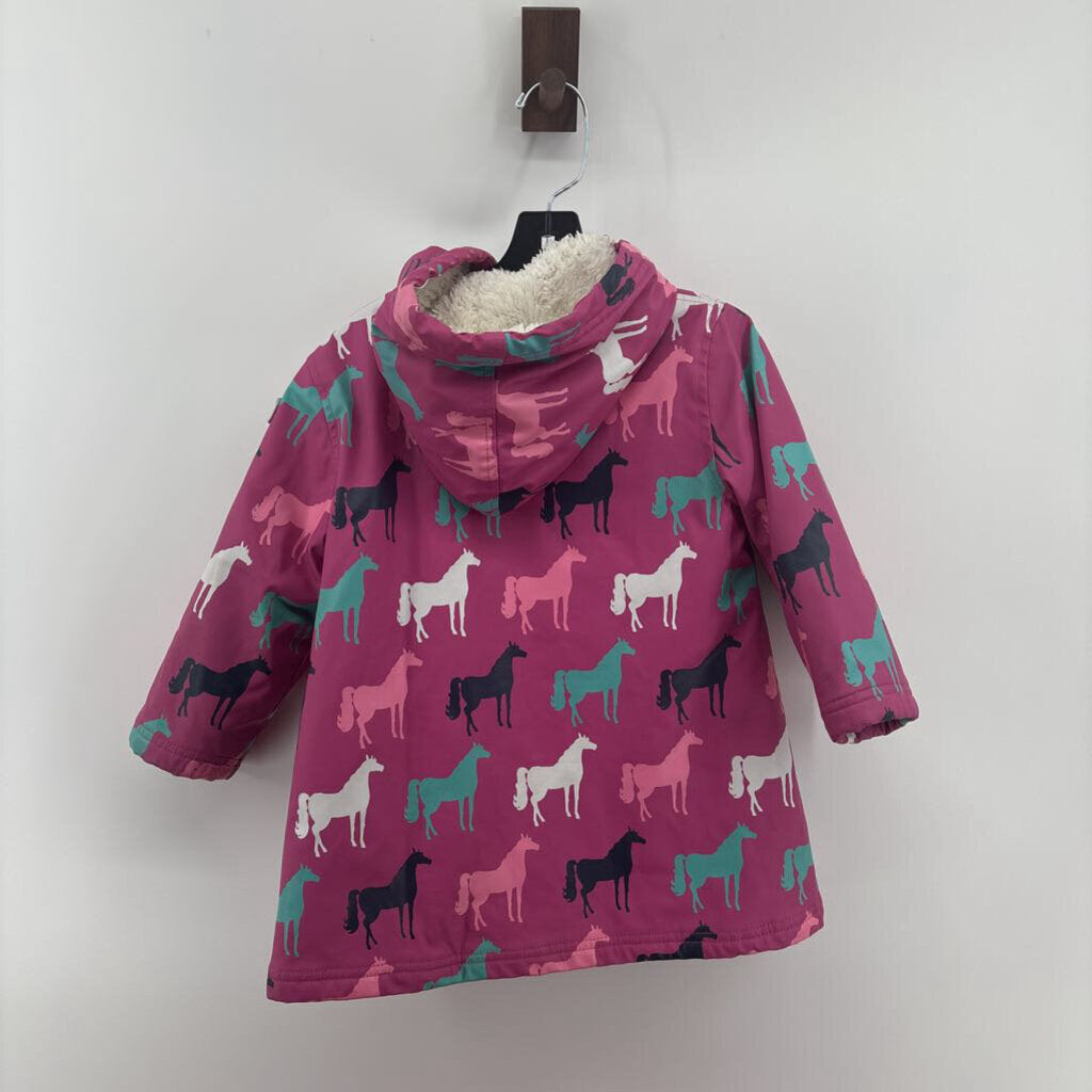 Lined Raincoat. Horses