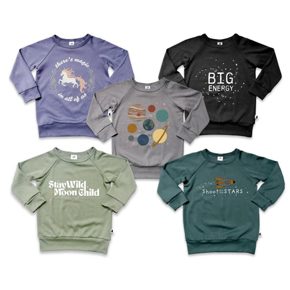 Baby/Kids' Graphic Bamboo Raglan Sleeve Pullover