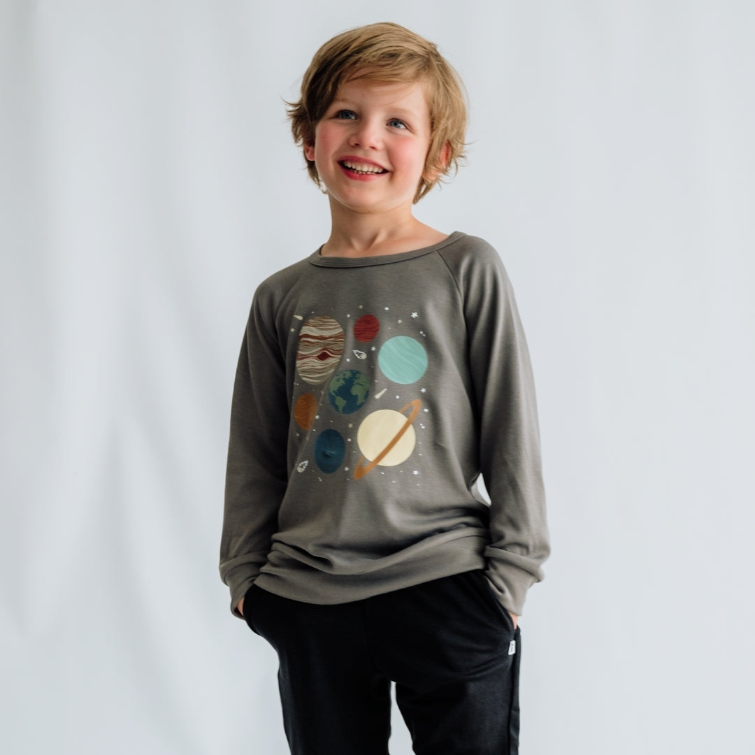 Baby/Kids' Graphic Bamboo Raglan Sleeve Pullover