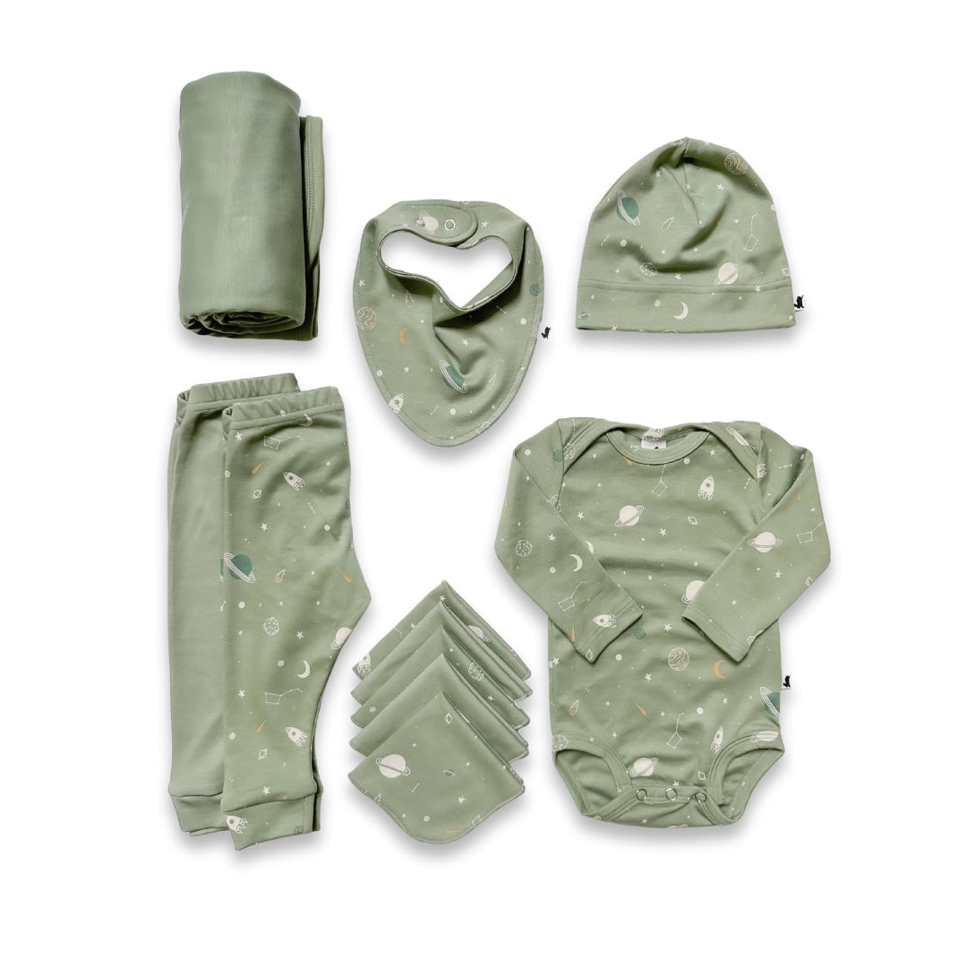 Bamboo Baby Capsule Gift Box - Outer Space & Sage