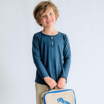 Kids' Bamboo Henley Long-Sleeve Shirt