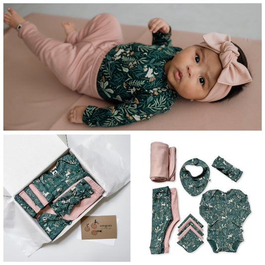 Bamboo Baby Capsule Gift Box - Twilight Grove & Rosewood