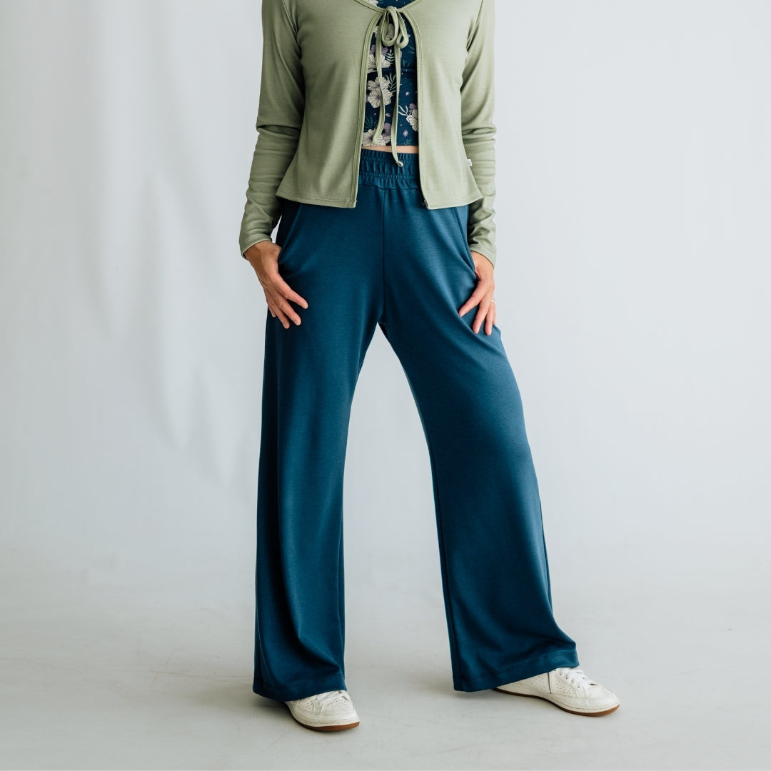 Ladies Bamboo Wide Leg Pants
