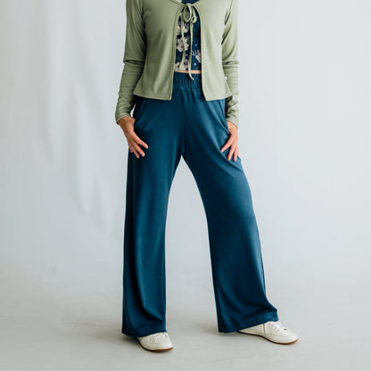 Ladies Bamboo Wide Leg Pants