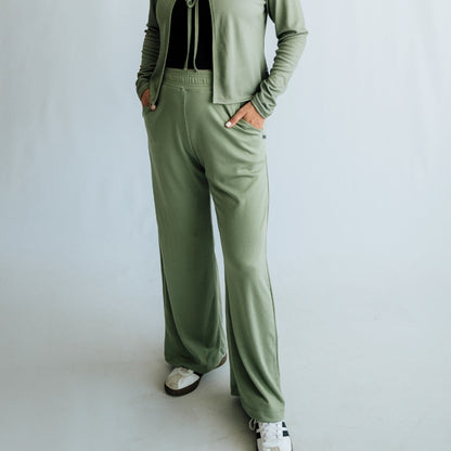 Ladies Bamboo Wide Leg Pants