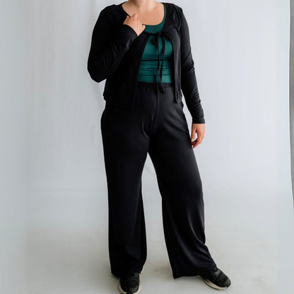 Ladies Bamboo Wide Leg Pants