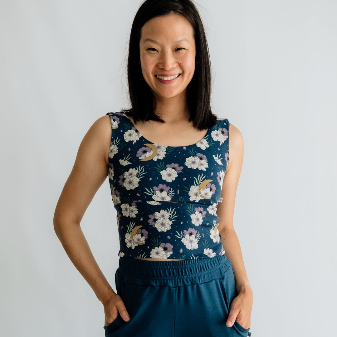 Ladies Bamboo Longline Bralette-Style Tank