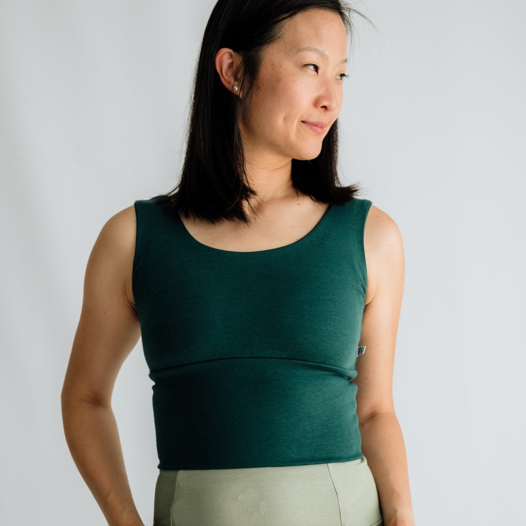 Ladies Bamboo Longline Bralette-Style Tank