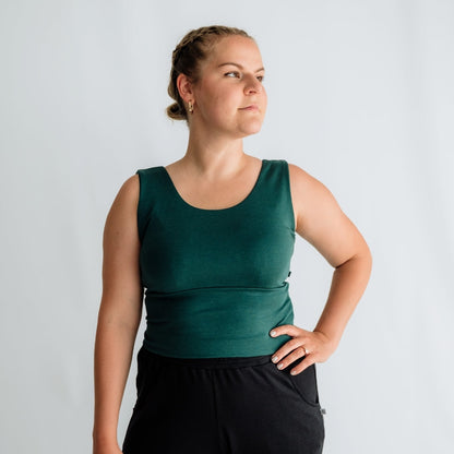 Ladies Bamboo Longline Bralette-Style Tank