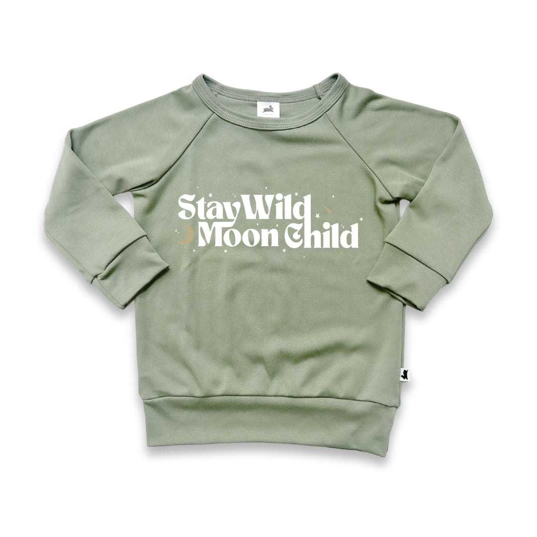 Baby/Kids' Graphic Bamboo Raglan Sleeve Pullover