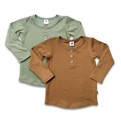 Baby/Kids' Bamboo Long Sleeve Henley