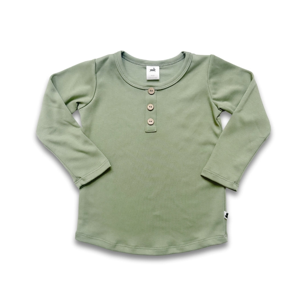 Baby/Kids' Bamboo Long Sleeve Henley