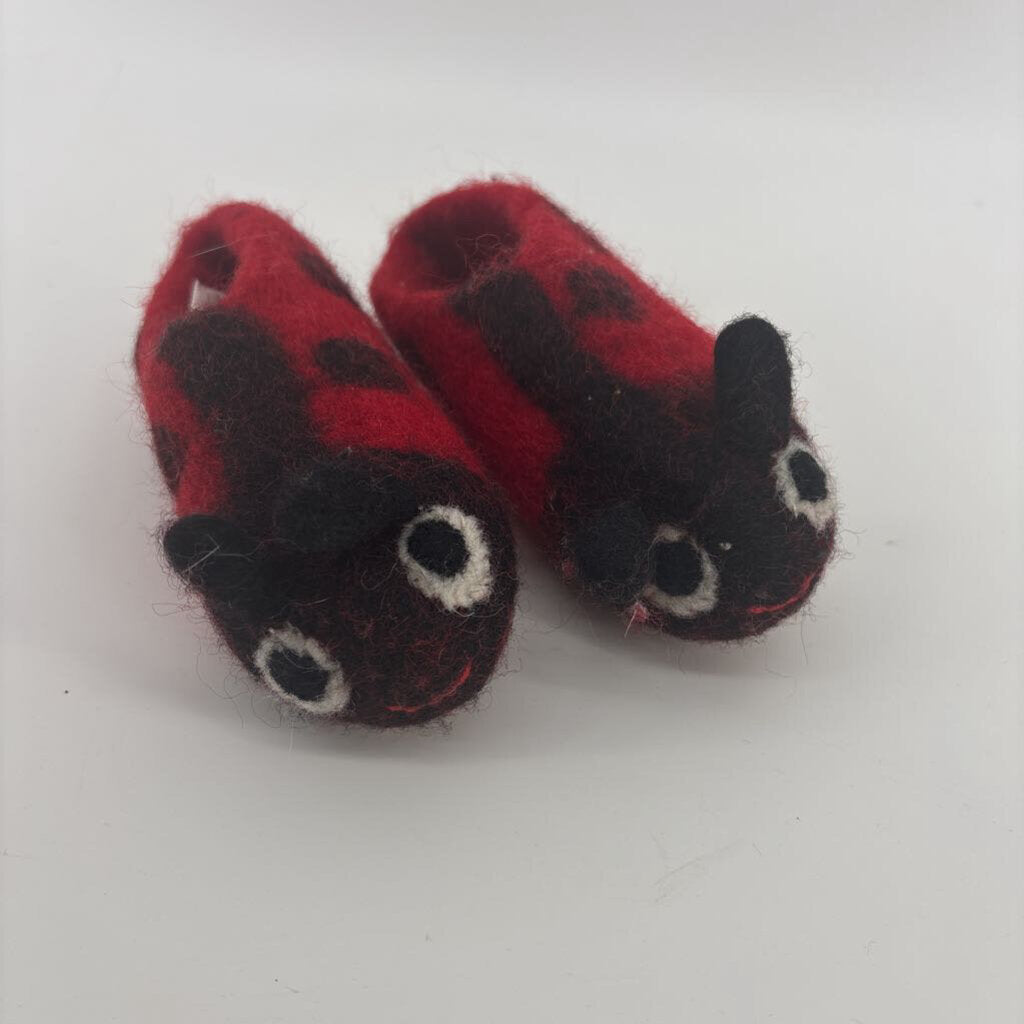 Wool Ladybug Slippers