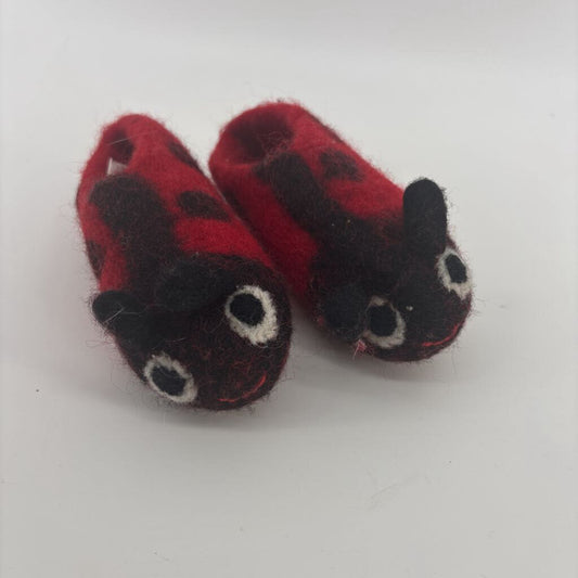 Wool Ladybug Slippers
