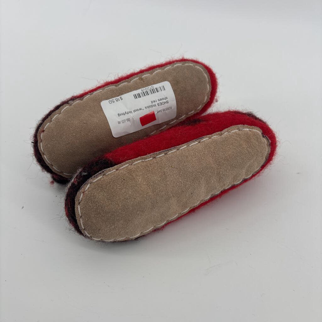 Wool Ladybug Slippers