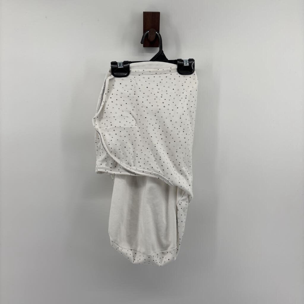 White with Grey Stars Swaddle