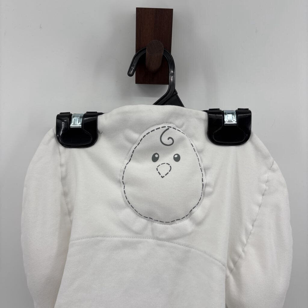 White with Grey Stars Swaddle