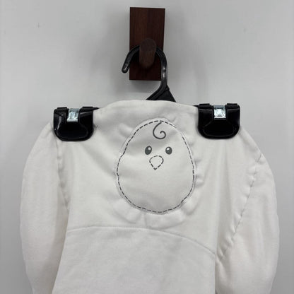 White with Grey Stars Swaddle