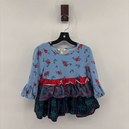 Tiered top with puffy sleeves