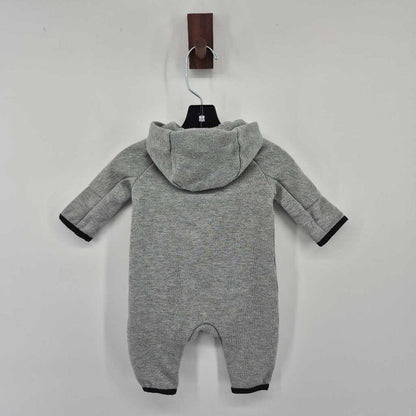 Zip up hooded romper