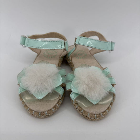 *LR* sandals, ponpon flower