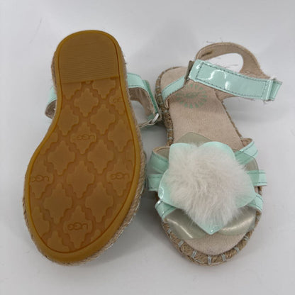 *LR* sandals, ponpon flower