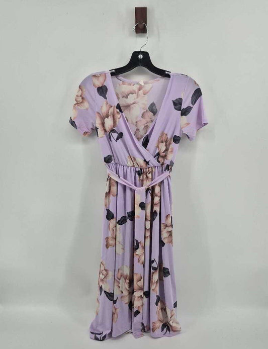 Mid-length dress with waist tie (SML)