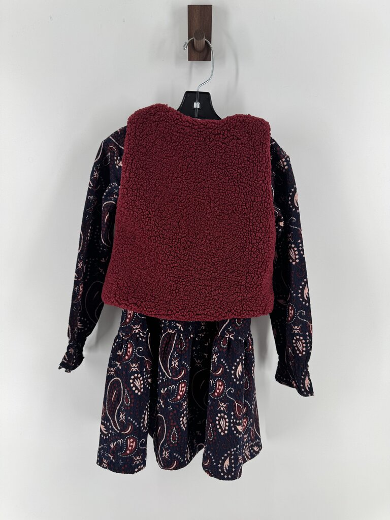 Long Sleeve Dress, Sherpa Vest, Sherpa Purse