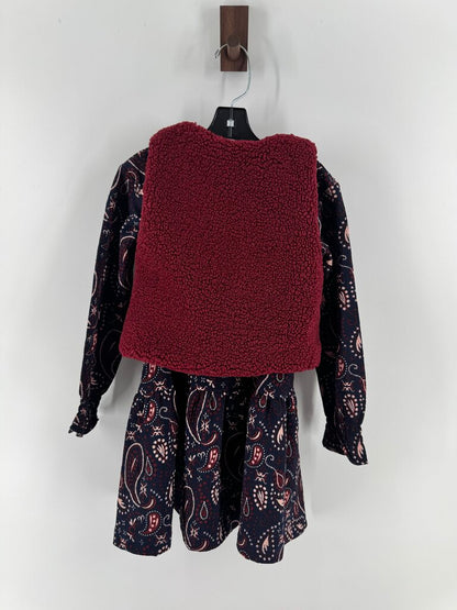 Long Sleeve Dress, Sherpa Vest, Sherpa Purse