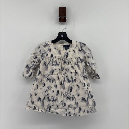 Long Sleeve. Navy Scratch Pattern