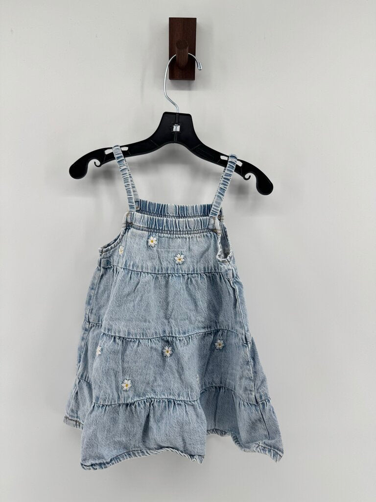 Embroidery flowers, denim