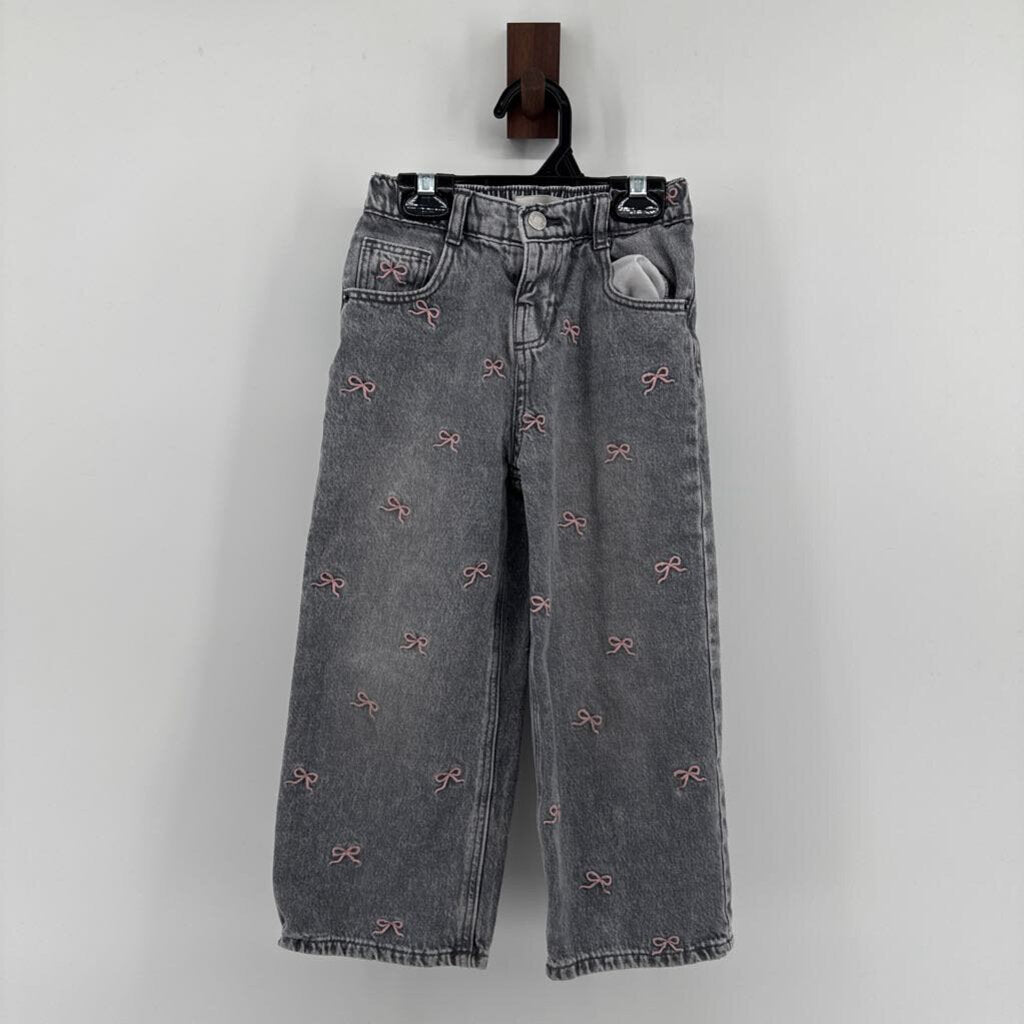 Denim with pink bows