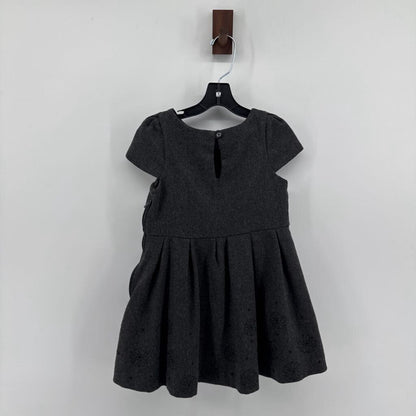 bow in front, embroidery flowers